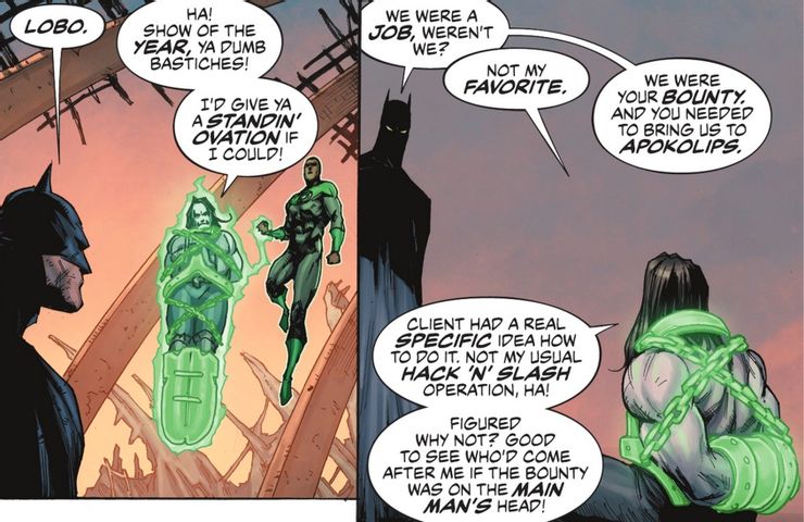 Darkseid Respects One Bounty Hunter in Justice League: Last Ride#6