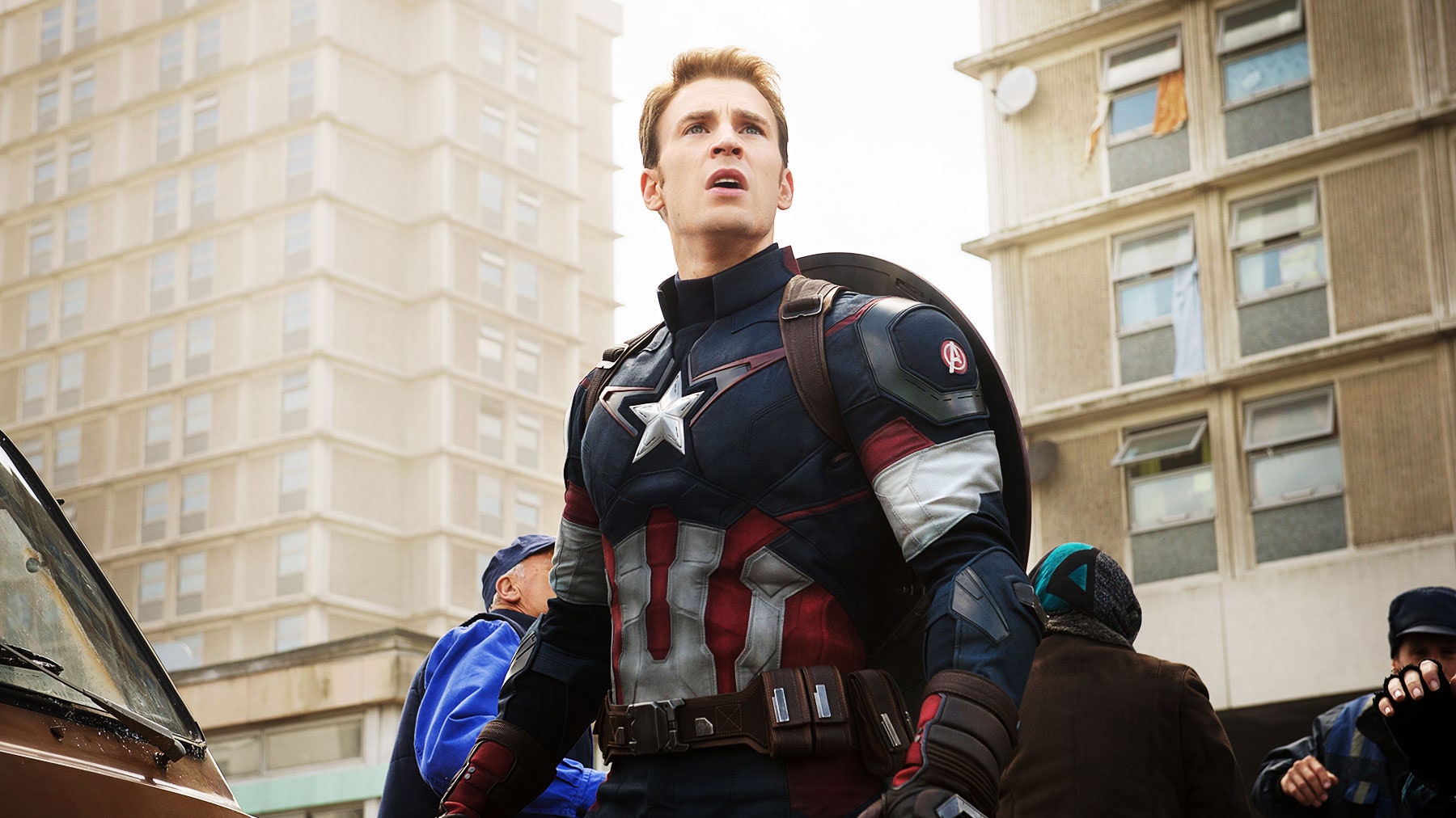 Chris Evans as Captain America in Winter Soldier