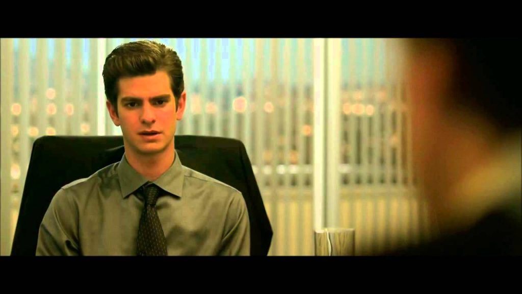 Andrew Garfield in The Social Network