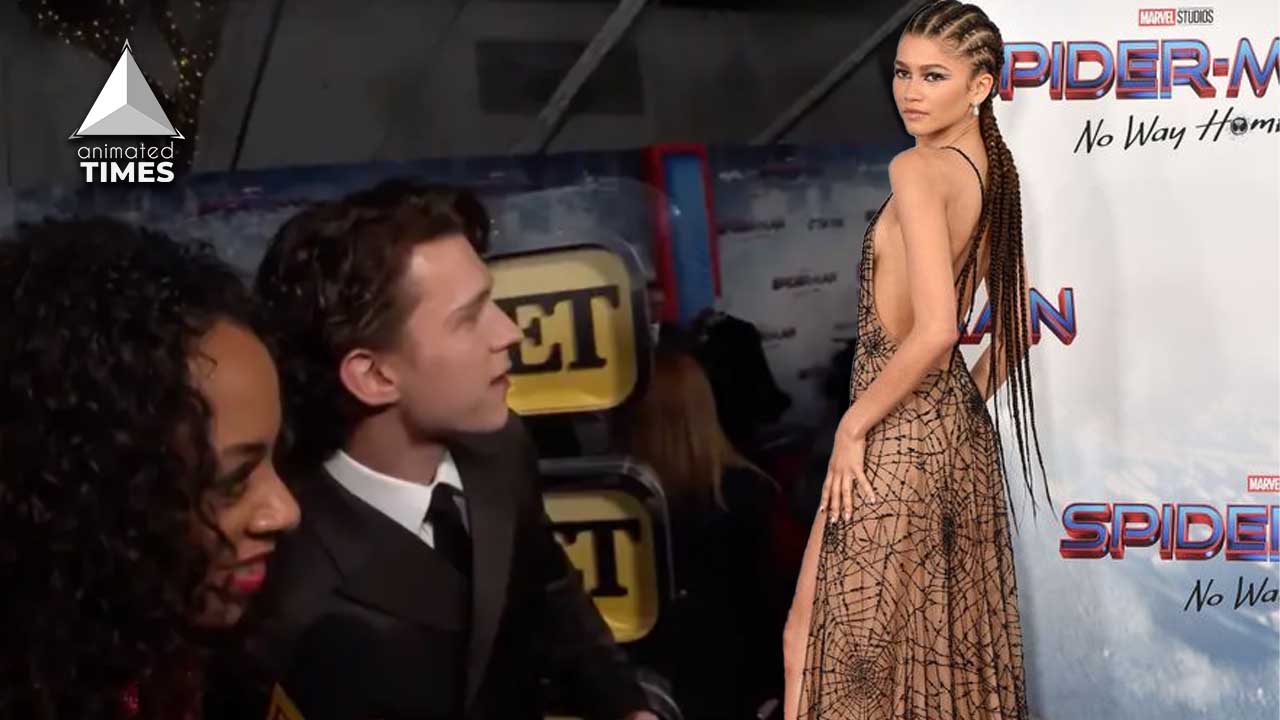 Tom Holland Stopped An Interview ONLY To Watch Zendaya Walk The Red Carpet At The “No Way Home” Premiere