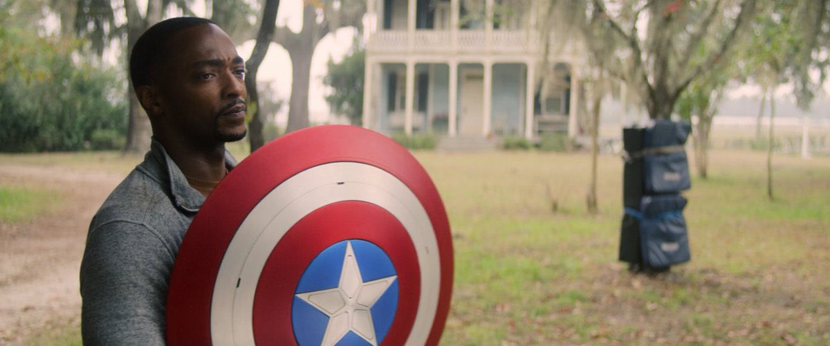 Sam Wilson with Captain America Shield