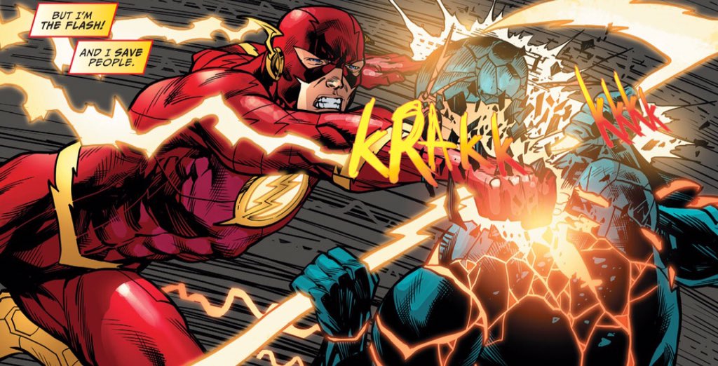 The Flash and Darkseid in DC Comics