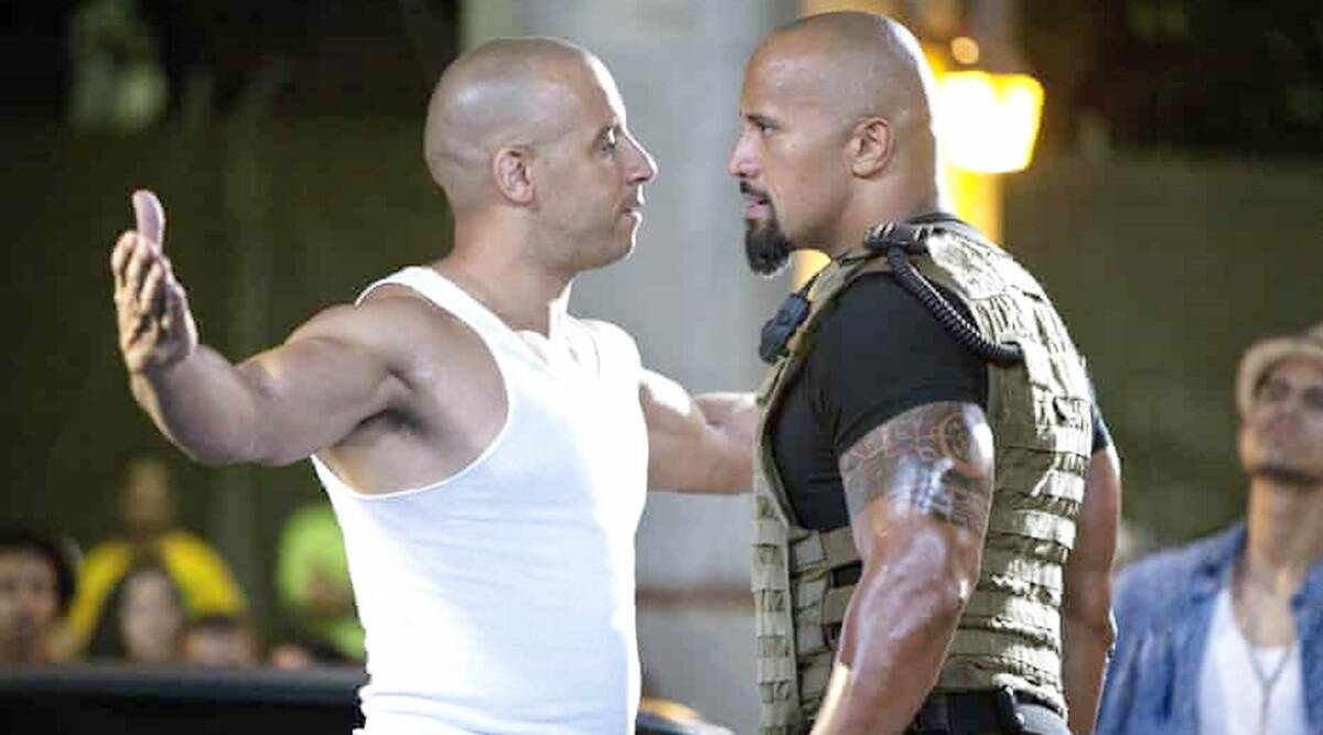 Vin Diesel and The Rock from Fast and Furious