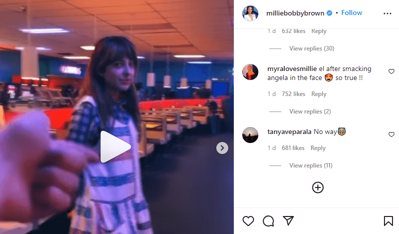 Millie Bobby Brown's social media post