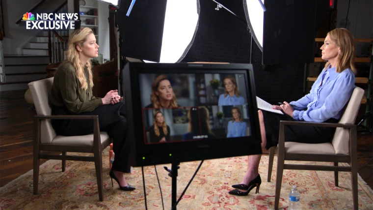 Amber Heard in the NBC interview