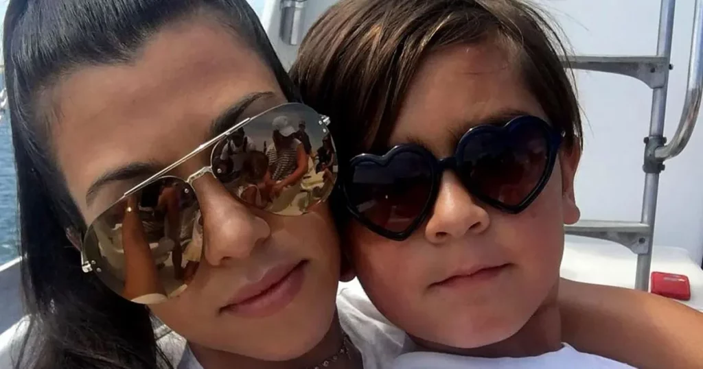 Kourtney Kardashian with her son, Mason Disick