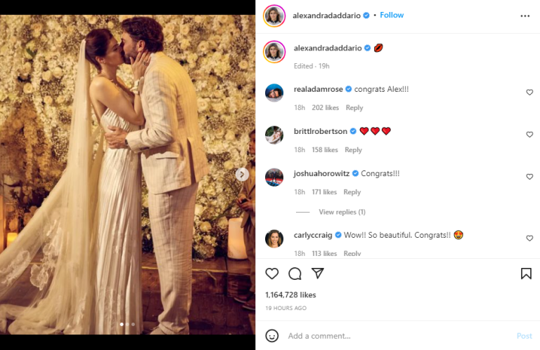 'Don't Cry, Don't Cry': Alexandra Daddario Ties the Knot With Andrew ...