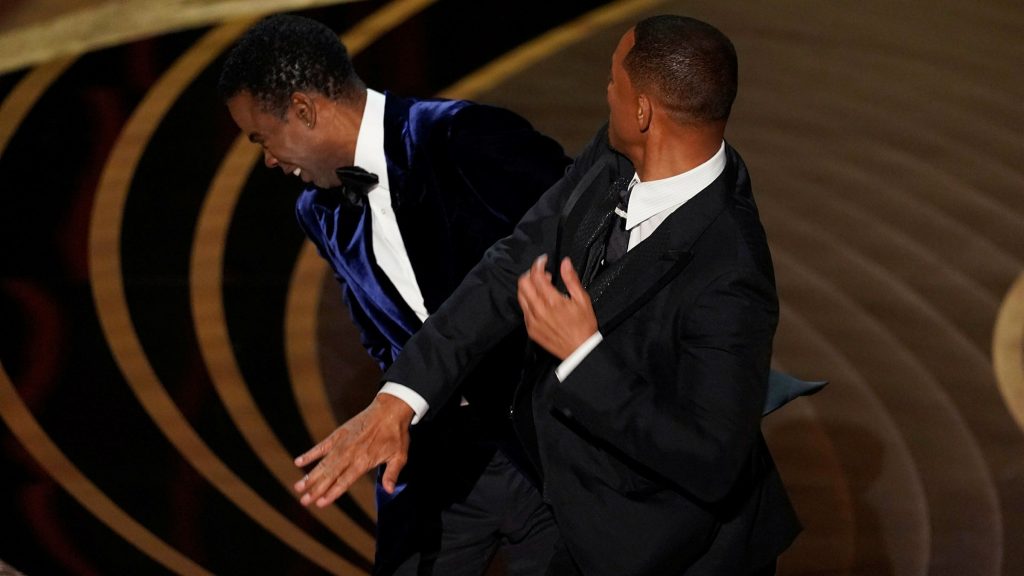 Will Smith slapping Chris Rock