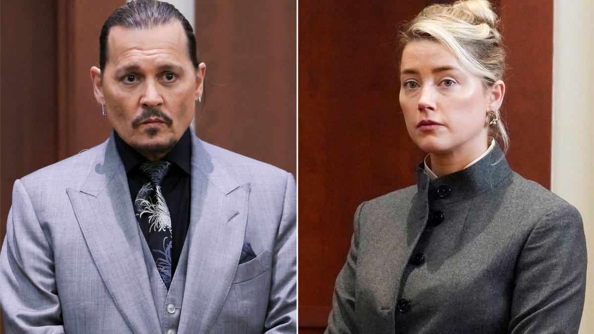 Depp and Heard at the trial.