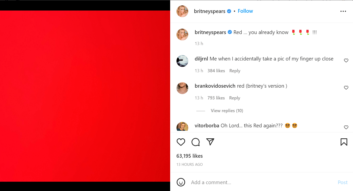 Britney Spears Instagram post might be sending a message