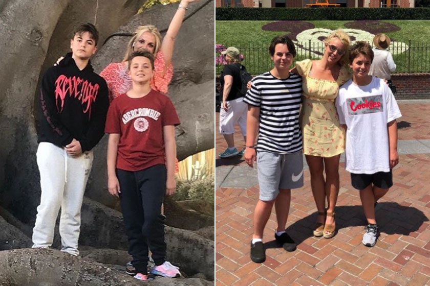 Britney Spears with kids, Sean and Jayden