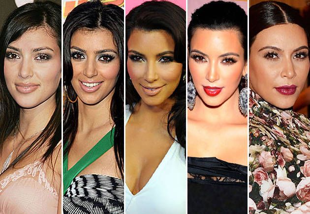 Kim Kardashian over the years