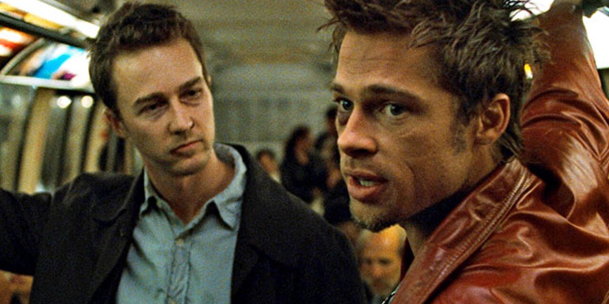 Edward Norton and Brad Pitt in Fight Club (1999)