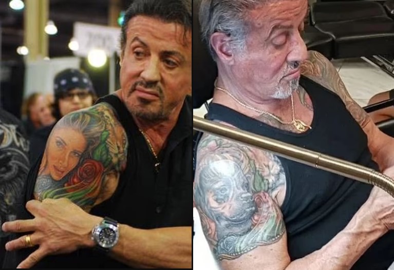 Sylvester Stallone dog Tattoo
