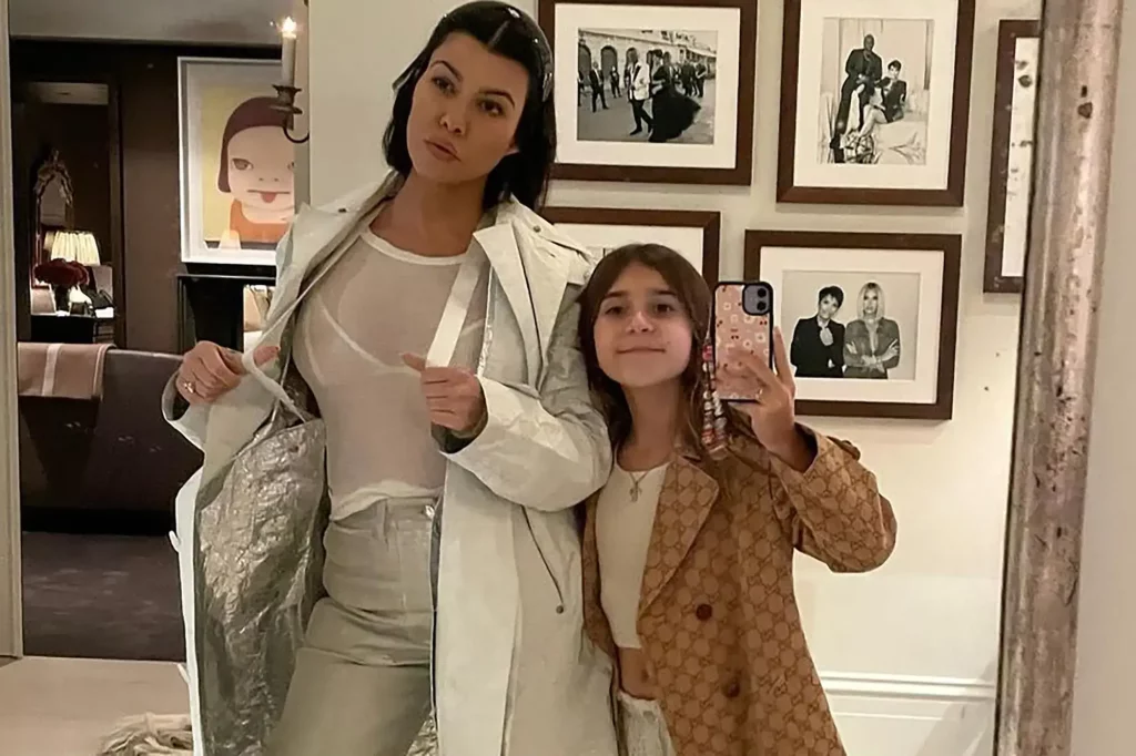 Kourtney Kardashian with her daughter, Penelope Disick