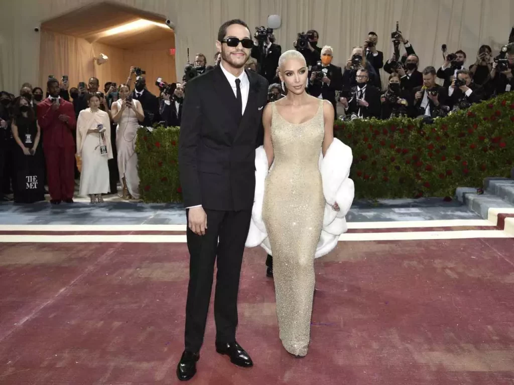 Pete Davidson and Kim Kardashian at the 2022 Met Gala