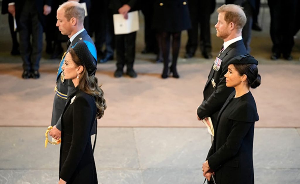 Kate Middleton, Prince William, Prince Harry and Meghan Markle in the snap