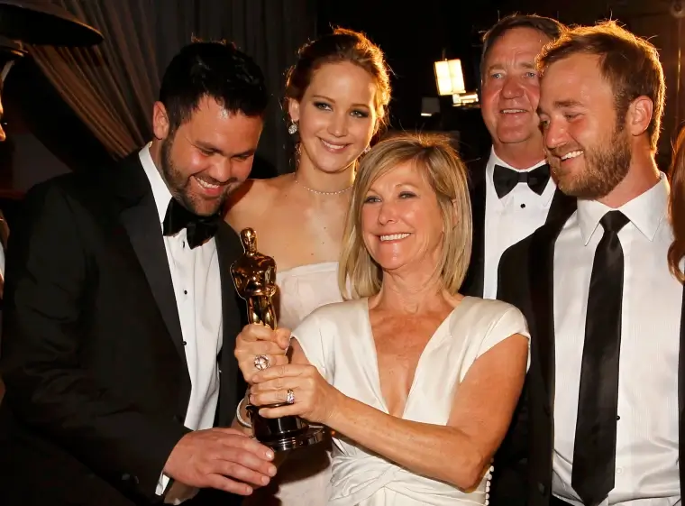 Jennifer Lawrence with her family