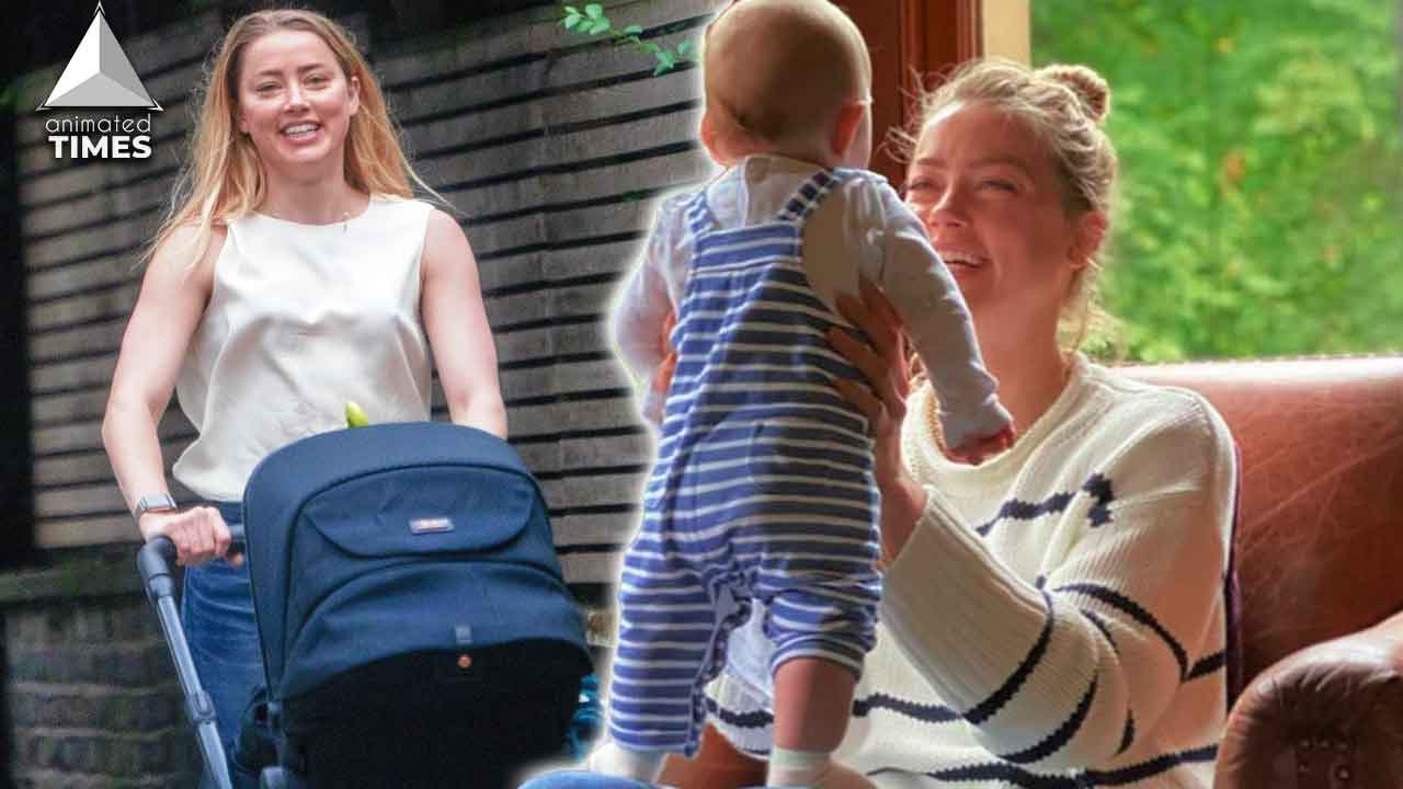 Amber Heard with baby Oonagh Paige