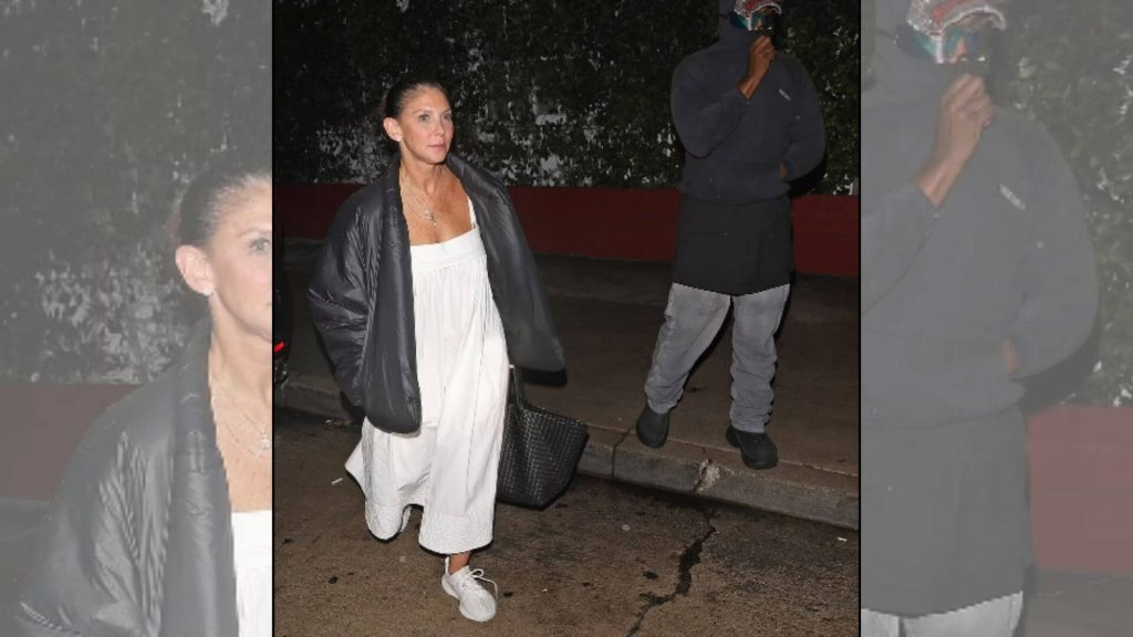 Kanye West dines with a Mystery Woman