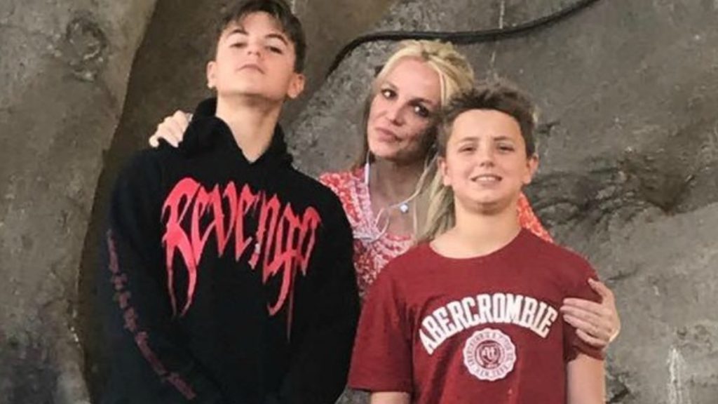 Britney Spears with sons Sean and Jayden