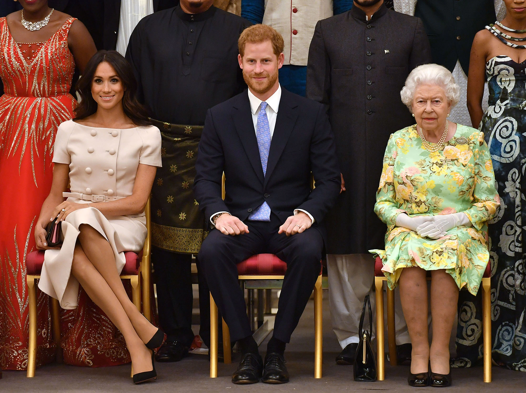 Megha Markel Prince Harry and the Queen.