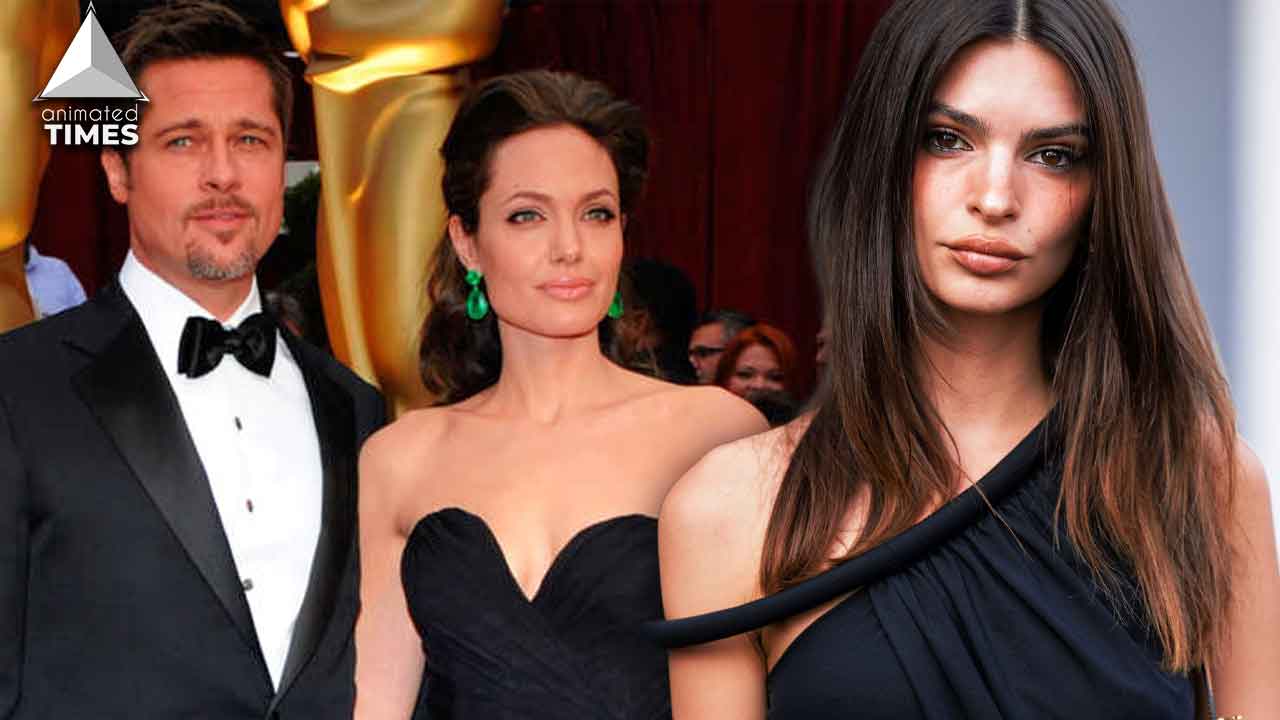 Emily Ratajkowski, Brad Pitt and Angelina Jolie