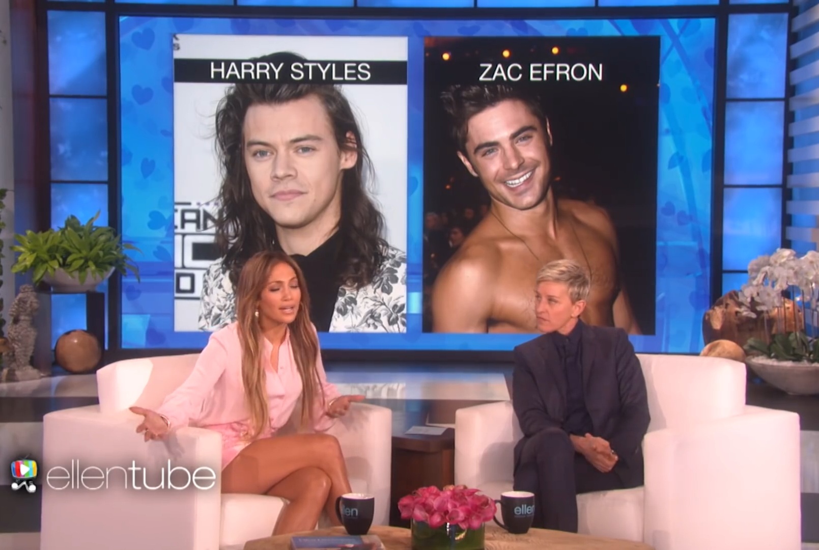 Jennifer Lopez chose Harry Style on the Ellen Show