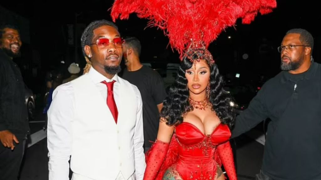 American rapper Cardi B with her husband Offset at her 30th birthday party in LA (Pic Credit: Backgrid)