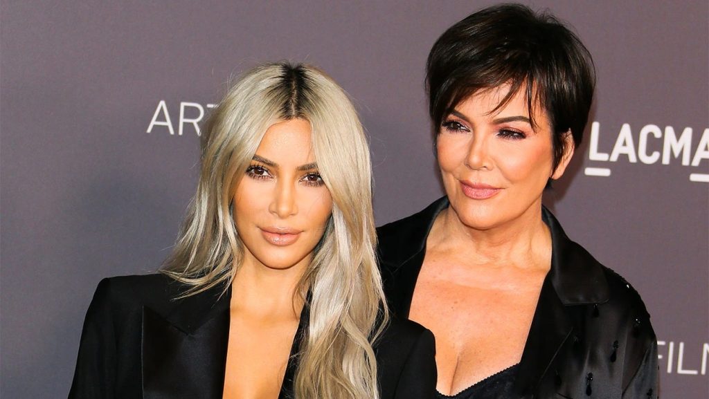 Kim Kardashian with her mother Kris Kardashian