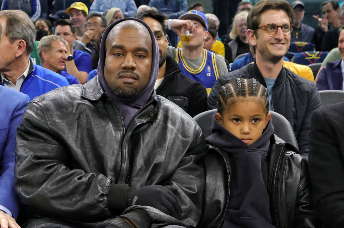 Kanye West with son Saint