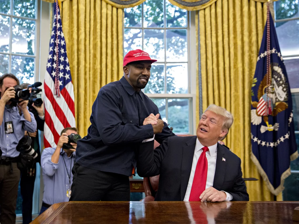 Kanye West and Former President Donald Trump
