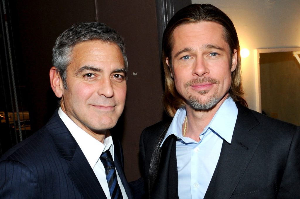 George Clooney with Brad Pitt