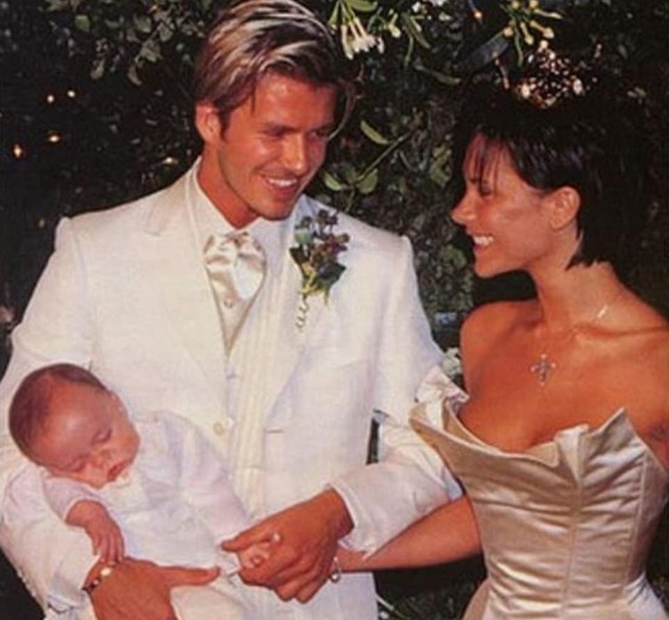 David and Victoria Beckham's wedding picture 