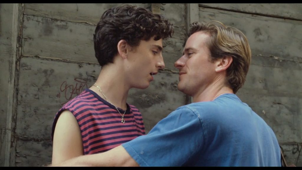 Timothee Chalamet and Armie Hammer in Call Me By Your Name