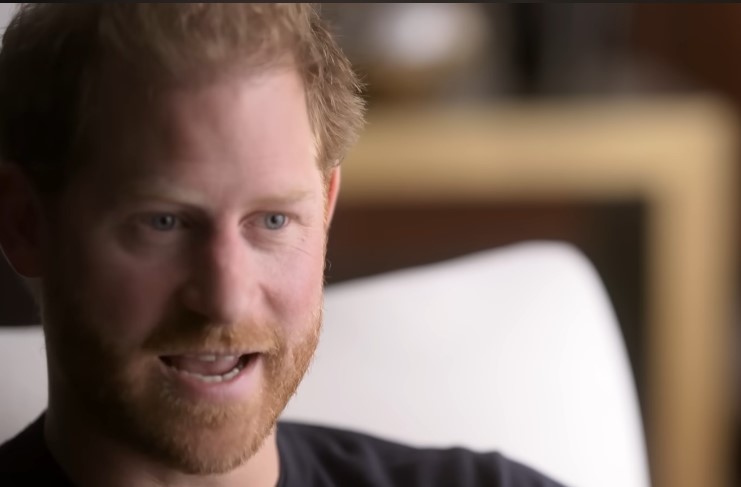 Prince Harry still from the docuseries Harry & Meghan