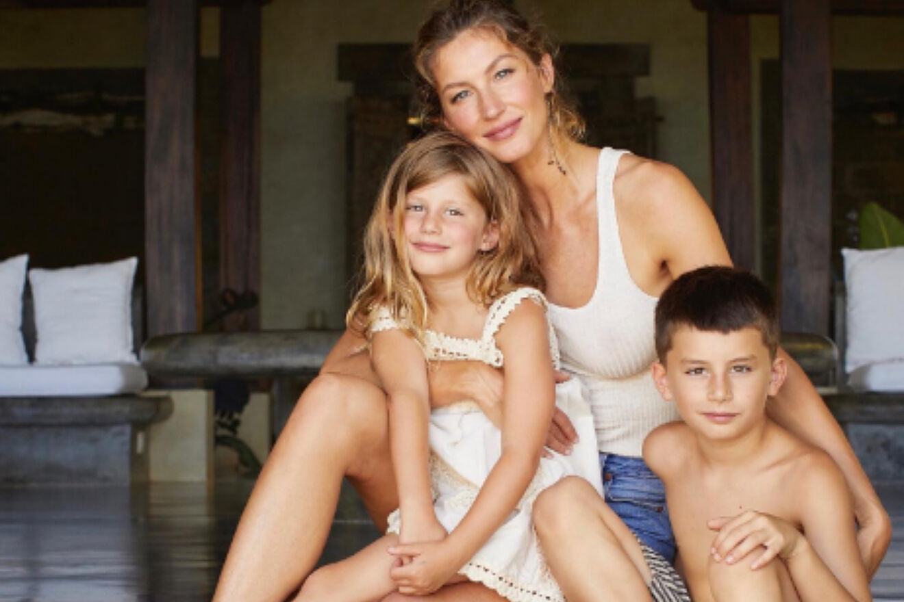 Gisele Bündchen con sus hijos