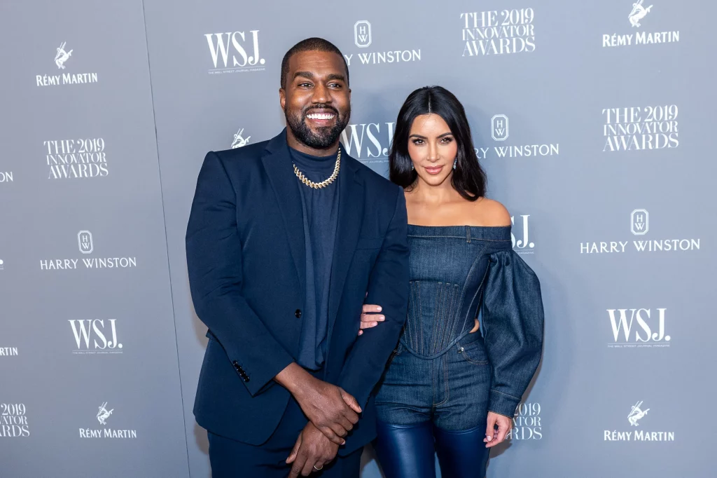 Former couple, Kim Kardashian and Kanye West