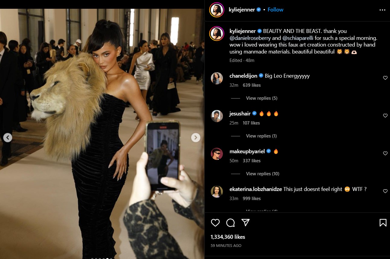 Kylie jenner at Paris Fashion Week