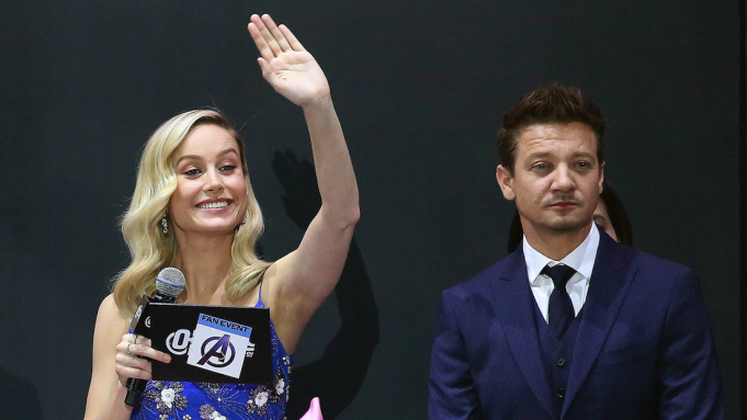 Brie Larson and Jeremy Renner