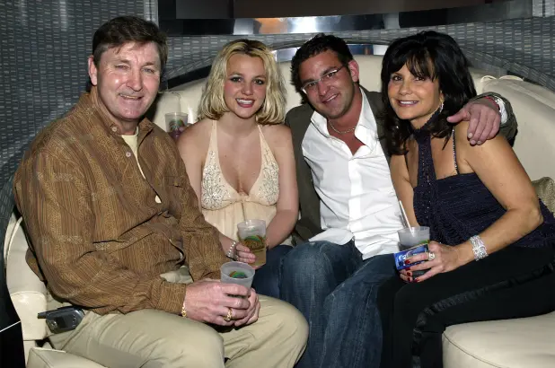 Britney Spears with her father, brother Bryan and mom in 2006