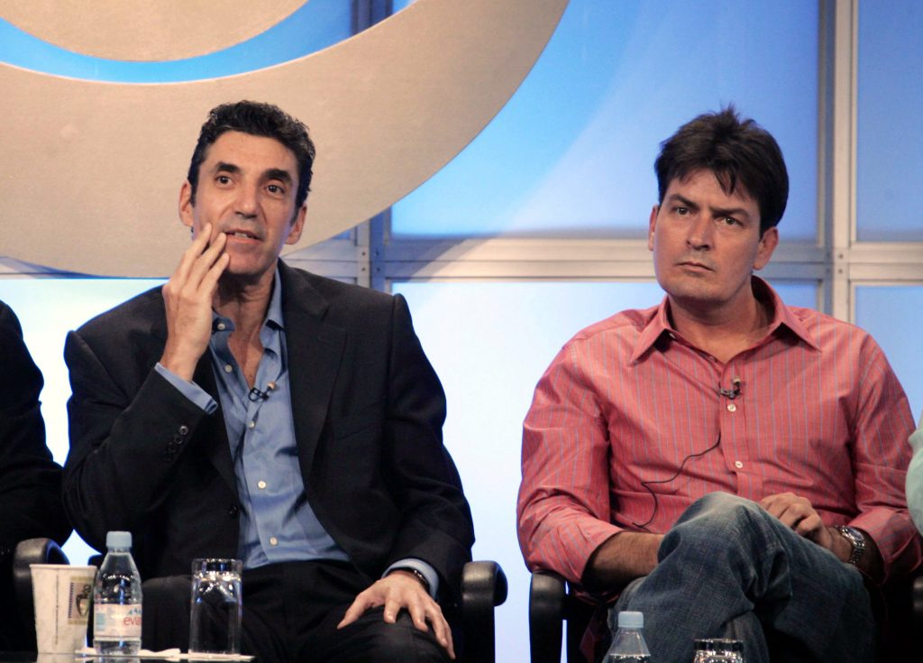 Chuck Lorre and Charlie Sheen 