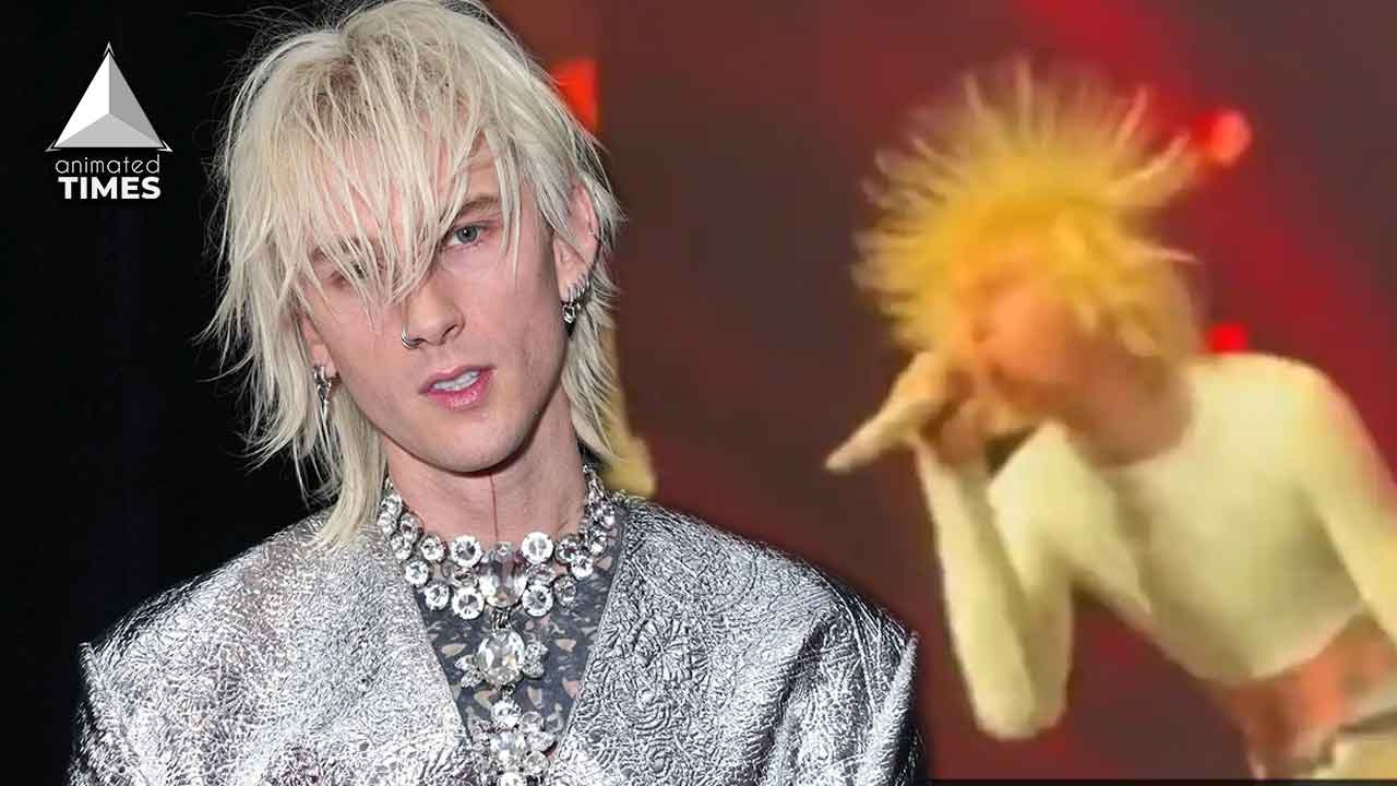 In the Wackiest Super Bowl Moment, Machine Gun Kelly Gets Electrocuted On Stage as Internet Trolls His Signature Long Hair Standing on End Like Lightning Rods