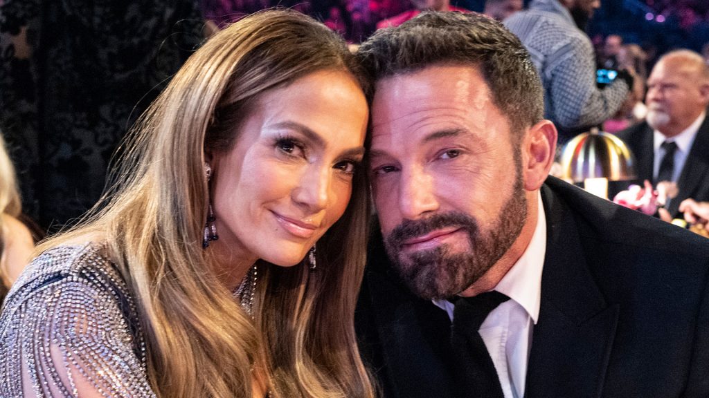 Jennifer Lopez and Ben Affleck at the Grammy Awards 2023