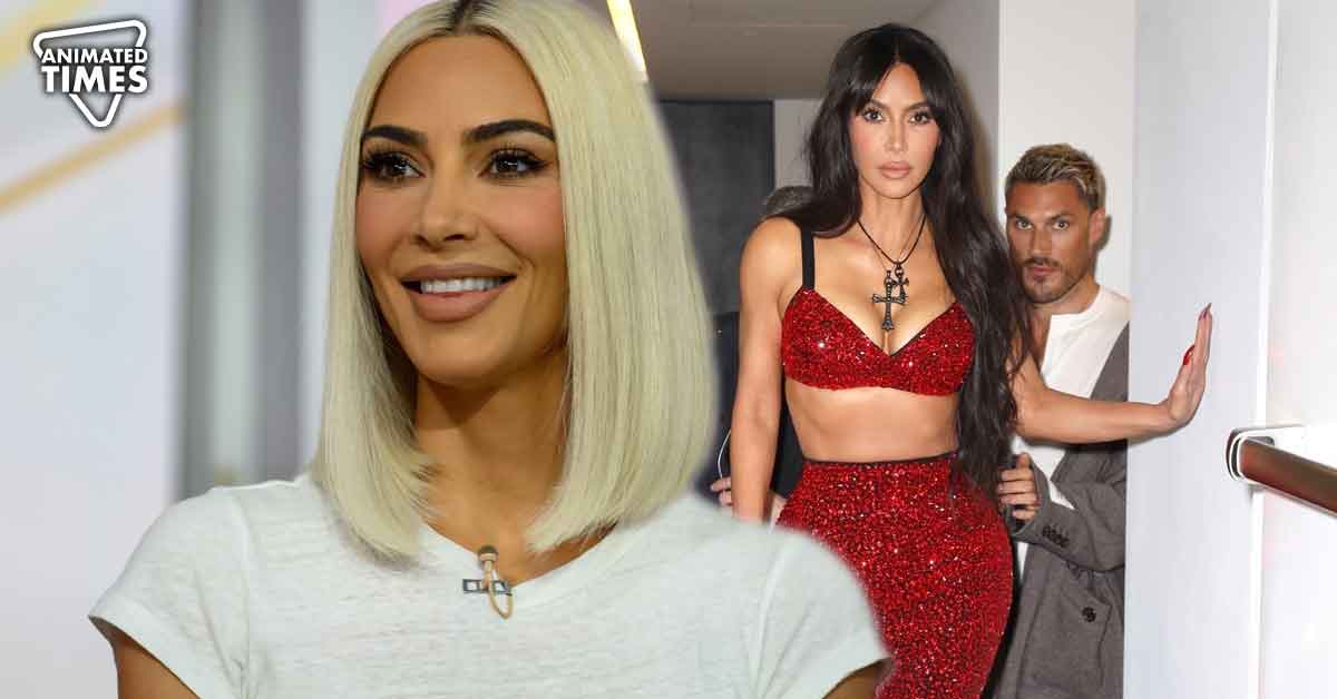 Kim Kardashian Wore Such a Beyond Skin Tight Dress at Milan Fashion Week Even Her Walk Up a Flight of Stairs Looks Like a Duck on Training Wheels