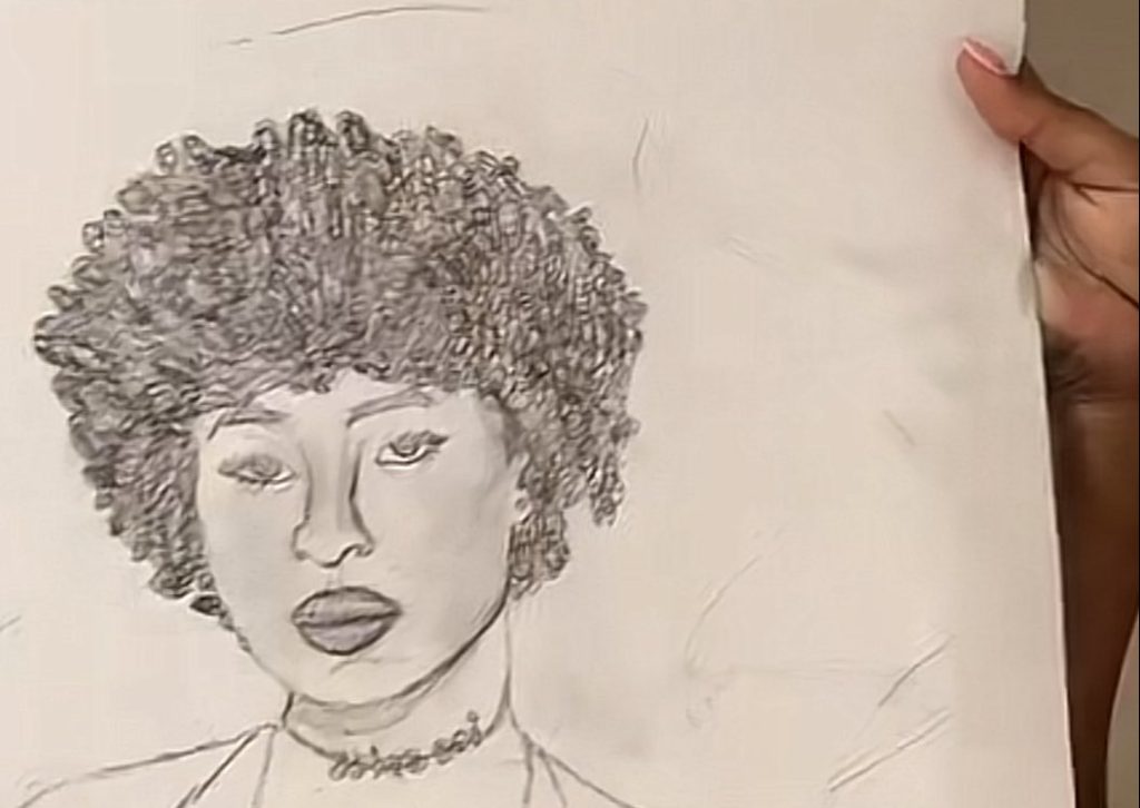 North West drew a beautiful portrait of Ice Spice