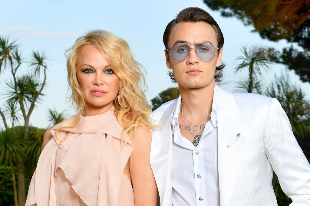 Pam Anderson with her son, Brandon Thomas Lee