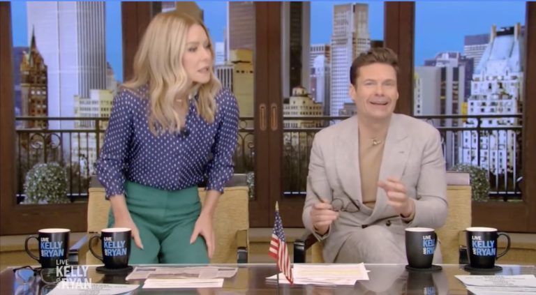 Kelly Ripa's Wardrobe Malfunction Makes 'Live' Co-Host Ryan Seacrest ...