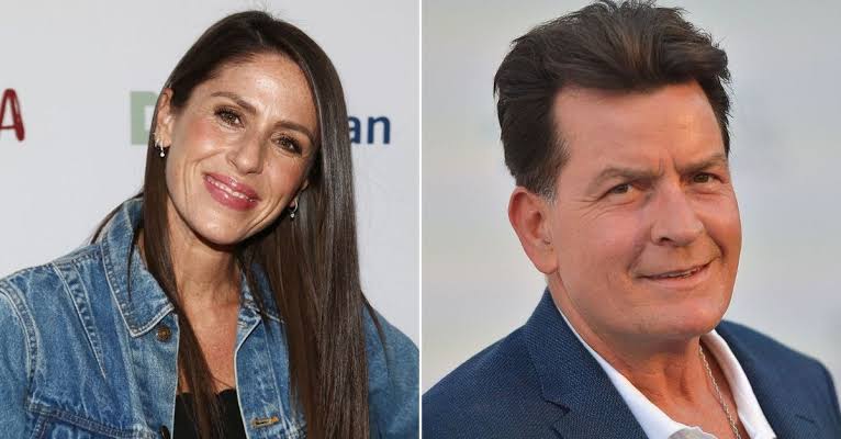 Soleil Moon Frye and Charlie Sheen