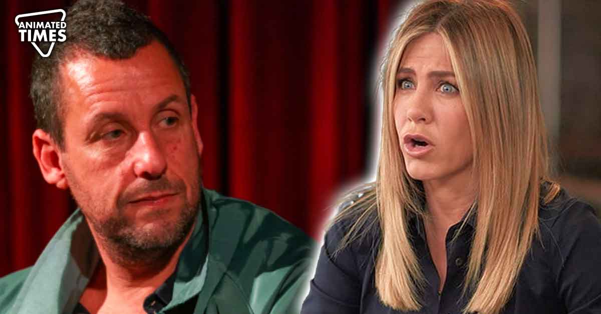 Jennifer Aniston Reveals Murder Mystery 2 Villain Mark Strong Punched Adam Sandler So Hard He Started Crying: "He gets pretty beat up"